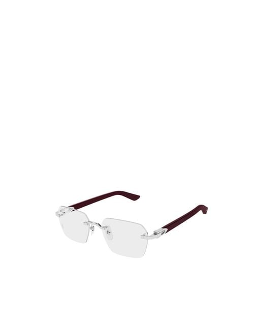 Cartier White Rimless-Frame Glasses for men