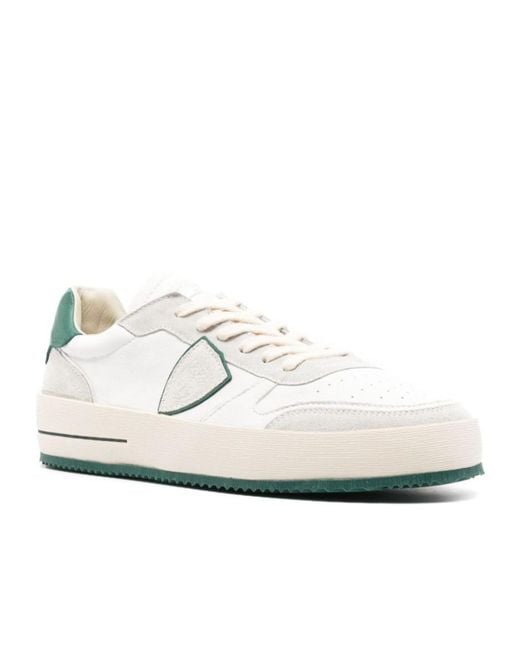 Philippe Model White Nice Low-Top Sneakers for men