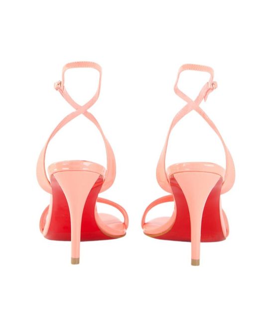 Christian Louboutin Pink Round-Toe High-Heeled Sandals