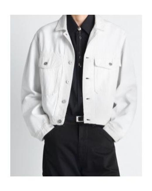 Lemaire White Trucker Denim Jacket for men