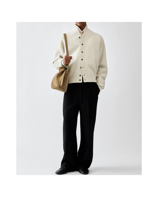 Jacquemus White Button-Up Knit Cardigan for men