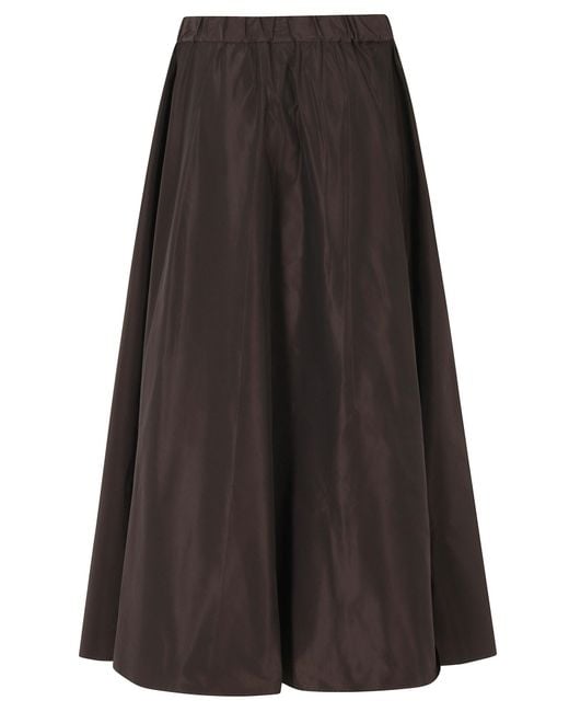 Aspesi Brown Logo Skirt