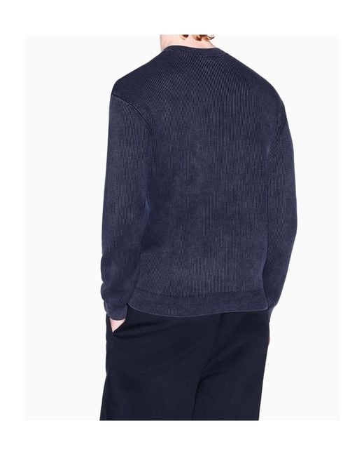ARMANI EXCHANGE Blue Cotton Jumpers for men