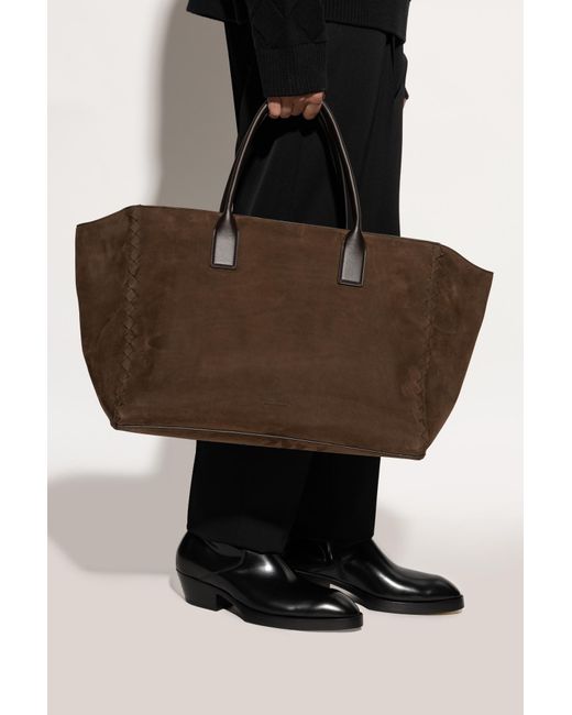 Bottega Veneta Brown Large Zipped Cabat for men