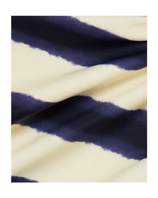 Johanna Ortiz Blue Marinera Embellished Striped Recycled Bikini Briefs