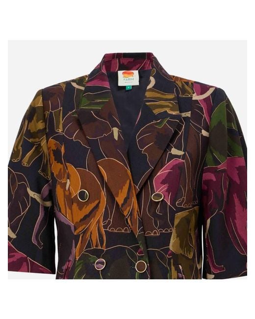 Farm Rio Red Lapel Casual Jacket