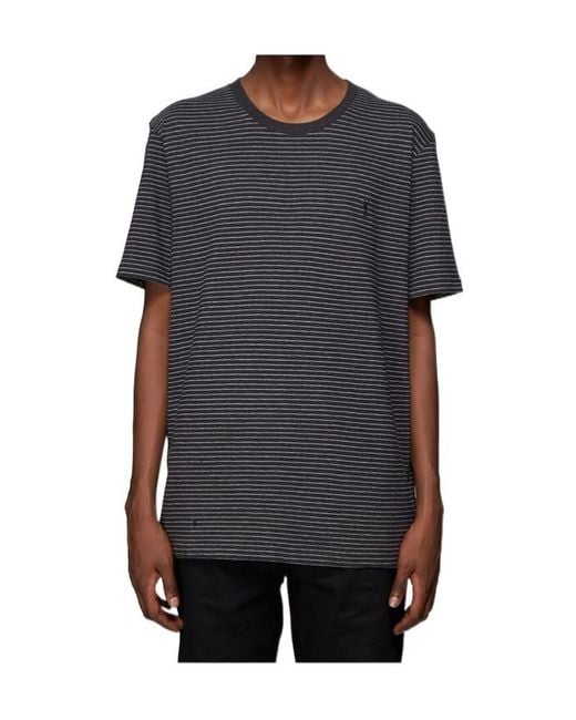 Saint Laurent Black Striped T-Shirt for men