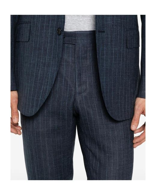 Canali Blue Striped Suit for men