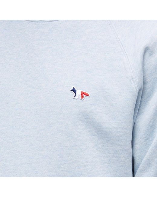 Maison Kitsuné Blue Maison Kitsuné Fox Embroidered Crewneck Sweatshirt