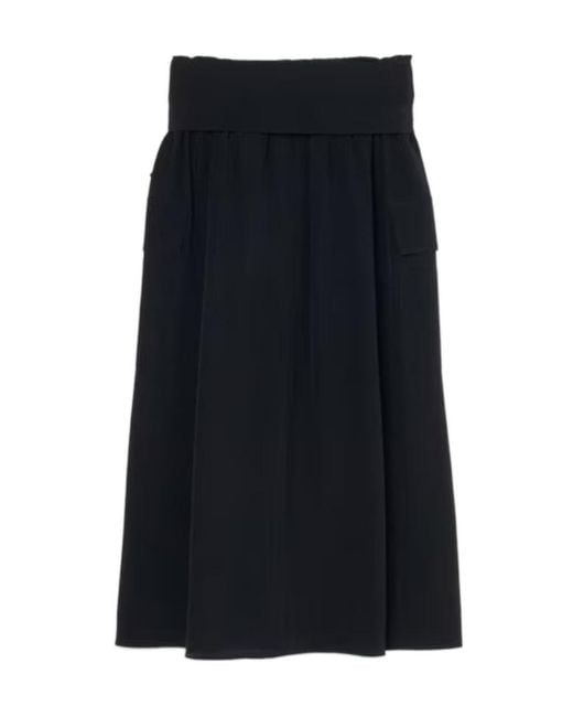 Joseph Blue Paperbag-Waist Tie-Fastening Midi Skirt