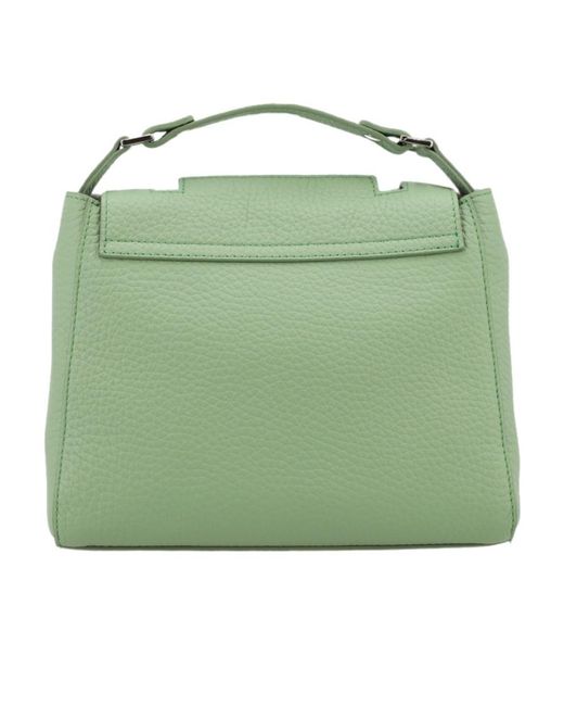 Orciani Green Sveva Logo Lettering Small Handbag