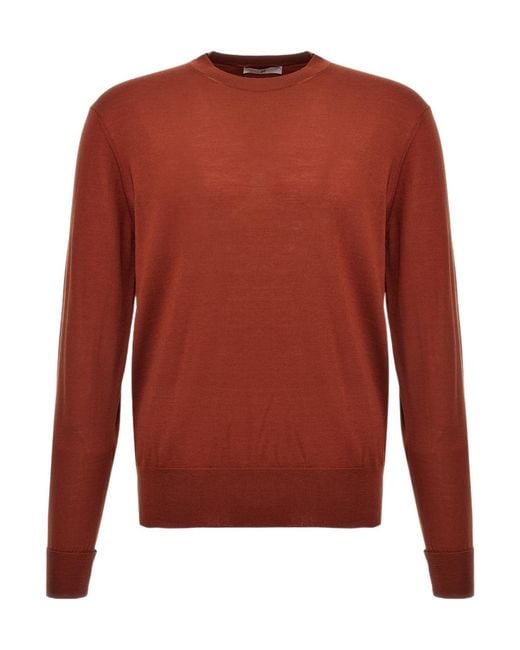Pt Pantaloni Red Pt Torino Roundneck Knit Sweater for men