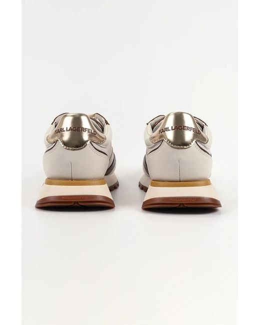Karl Lagerfeld Natural Peep Lace Sneakers
