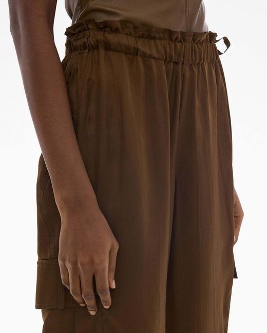 Helmut Lang Brown Pull-On Wide-Leg Cargo Pants