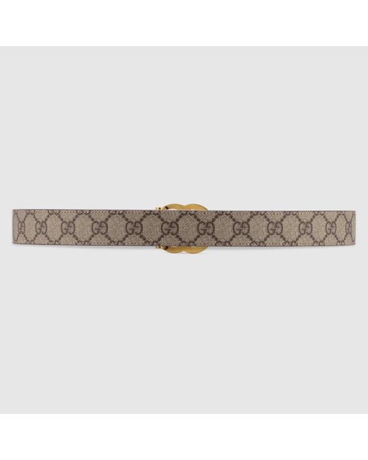 Gucci Brown Jacquard Reversible Buckle Belt