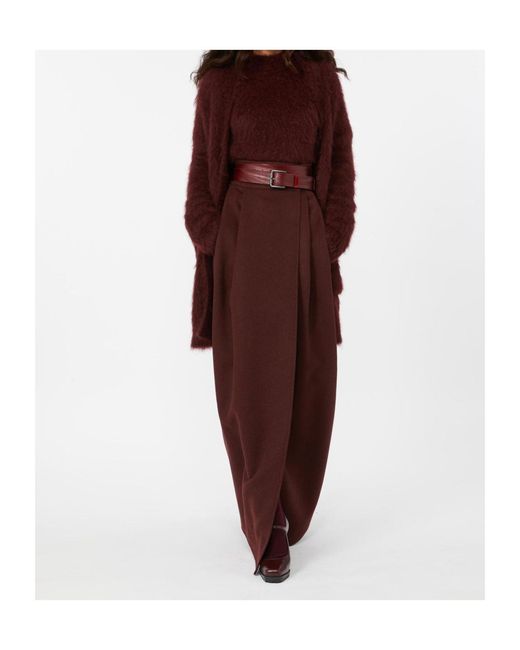 Max Mara Purple Zattera Pleated Maxi Skirt