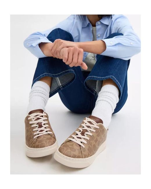 COACH Brown High Line Sneaker