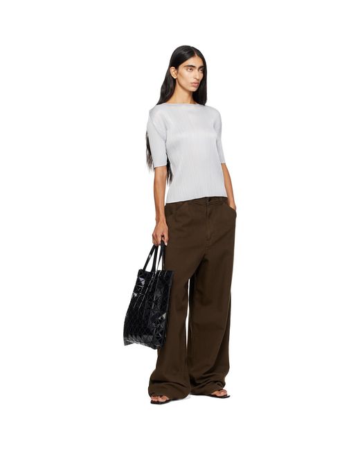 Issey Miyake Black Prism Top Handle Tote Bag