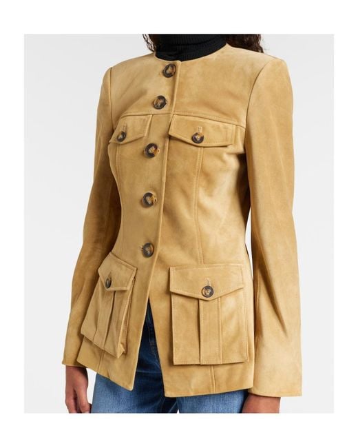 Veronica Beard Natural Orrin Suede Jacket