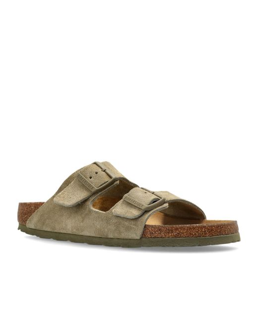 Birkenstock Green Arizona Buckled Slides