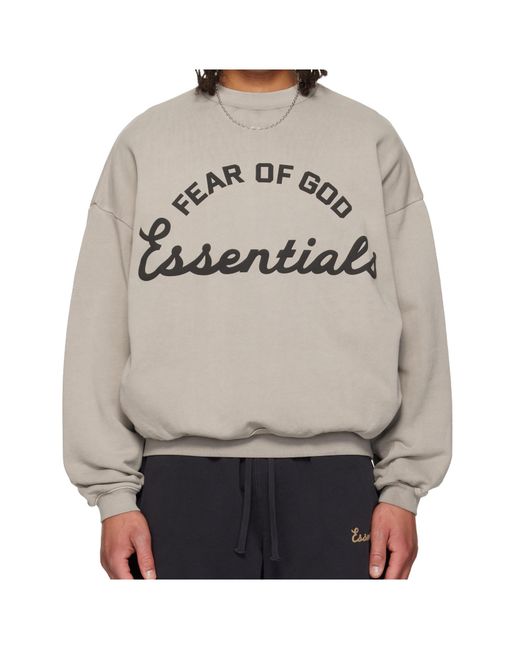 Fear Of God Gray Essentials Training 90S Crewneck Sweatshirt for men
