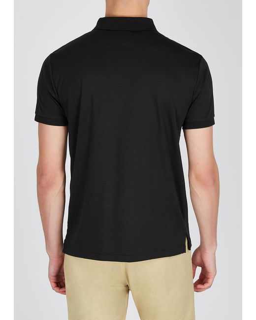 Polo Ralph Lauren Black Slim Pima-Cotton Polo Shirt for men