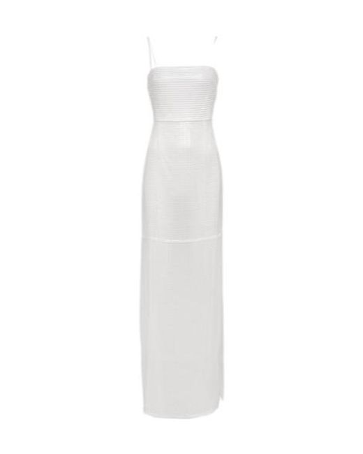 Galvan White Bridal Iona Sequined Gown