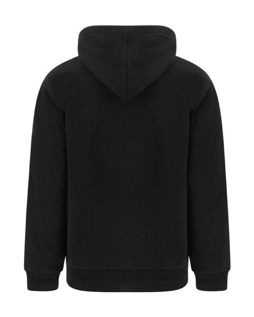 MCM Black Logo-Printed Drawstring Hoodie for men
