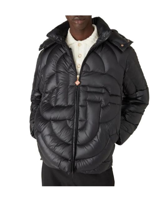 Casablanca Black Logo Quilted Down Jacket for men
