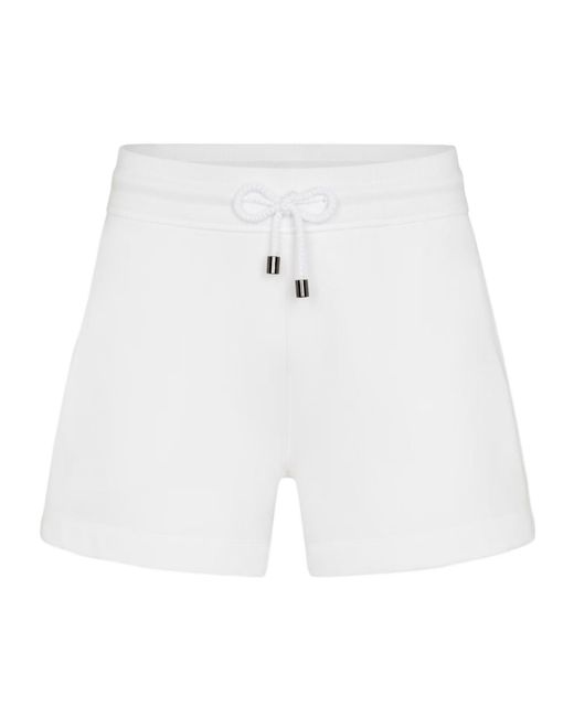 Juvia White Drawstring Waist Shorts