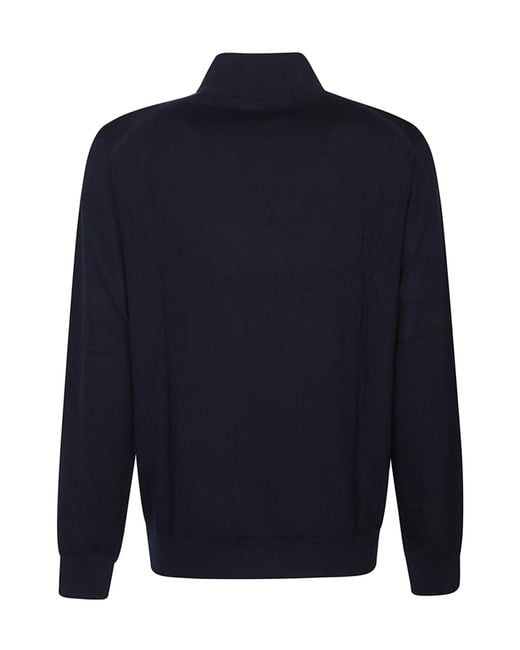 Michael Kors Black Zip Detailed Turtleneck Jumper for men