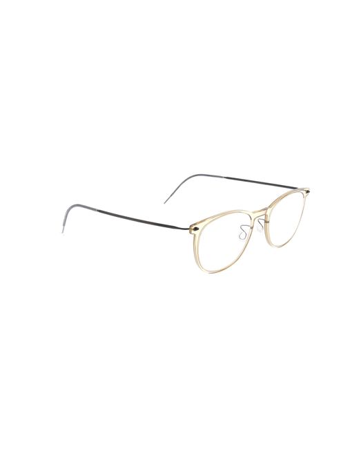 Lindberg White Geometric Frame Plano Lens
