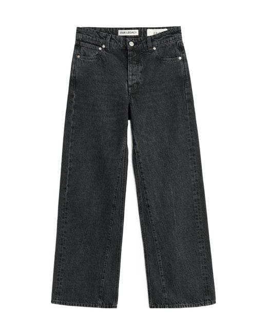 Our Legacy Black Treble Cut Wide Leg Jeans