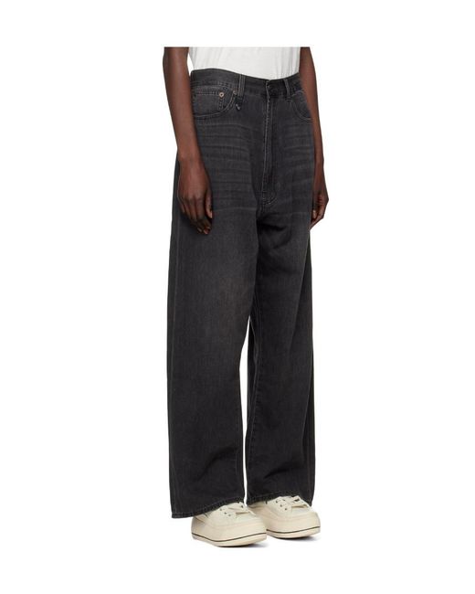 R13 Black Wide-Legged Jeans