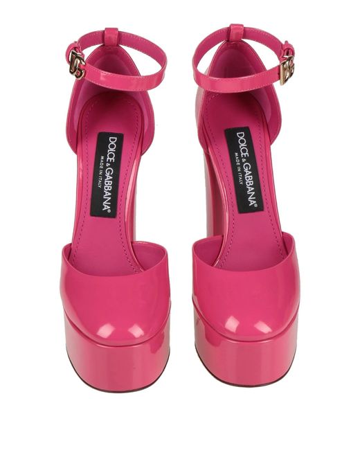 Dolce & Gabbana Pink Solid Color Courts