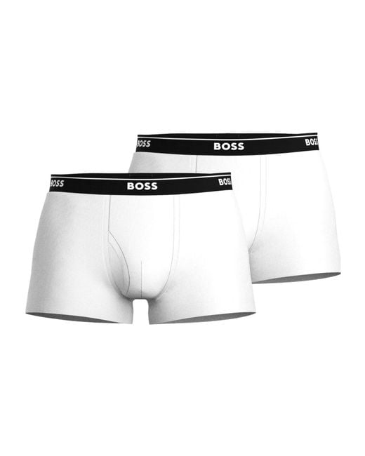 Boss White Two-Piece Boxer Briefs for men