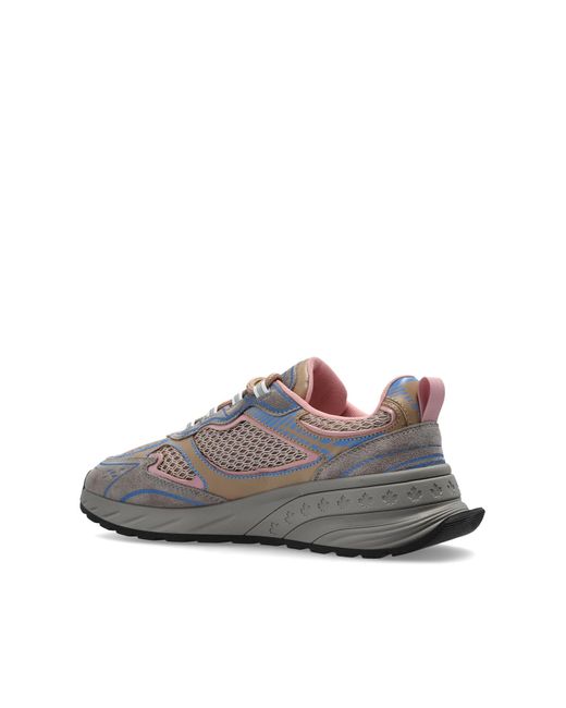 DSquared² Gray Sprinter Suede-Leather Mesh Sneakers