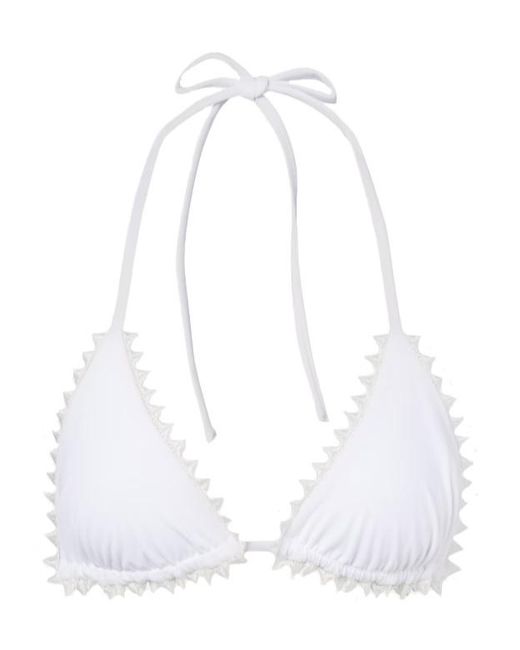 Jacquemus White The Picot Bikini Top