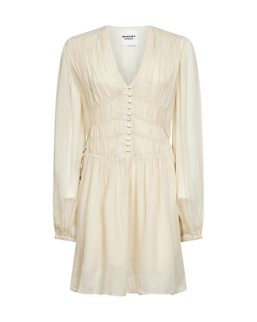 Isabel Marant White Isabel Marant Étoile Loriena Floral Printed Mini Dress