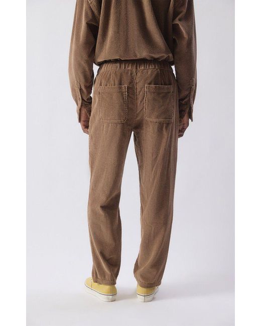 American Vintage Brown Corduroy Straight-Leg Pants for men