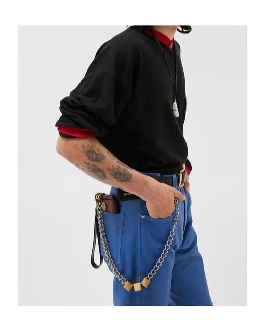 Versace Black Medusa Long Sleeve V-Neck T-Shirt for men