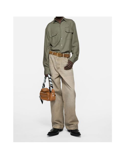 Acne Green Long-Sleeved Shirt for men