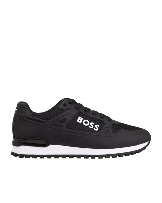 Boss Black Solid Color Sneakers for men