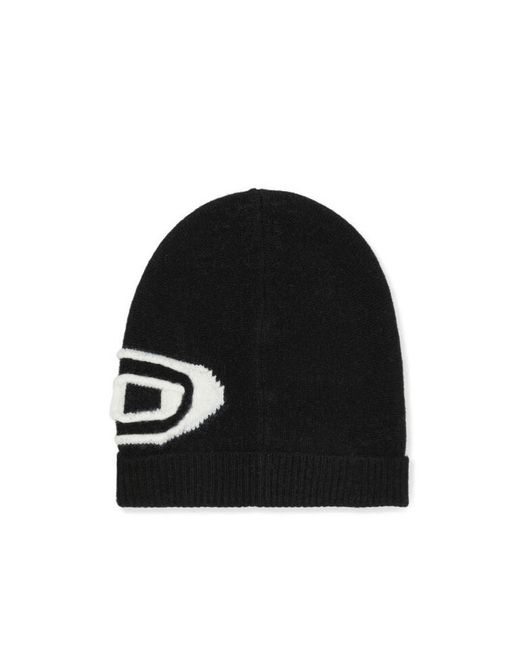 DIESEL Black K-Peel Beanie for men