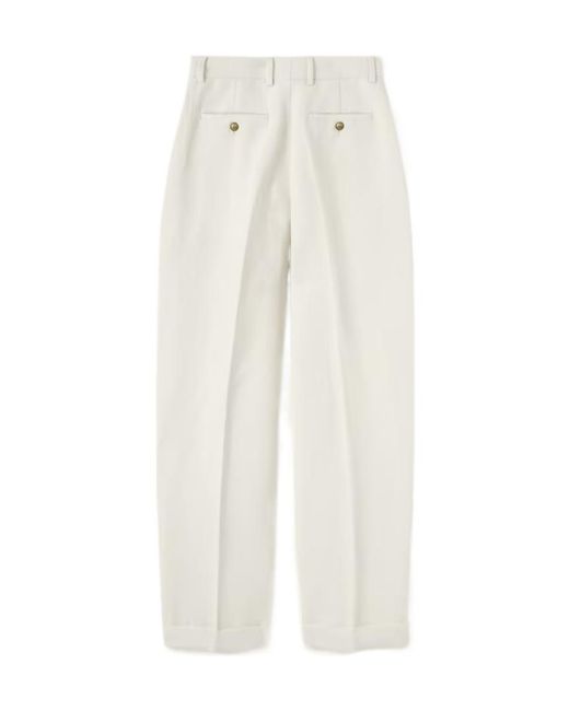 Loro Piana White Cale Trousers