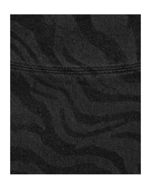 ROTATE BIRGER CHRISTENSEN Black Zebra Denim Top