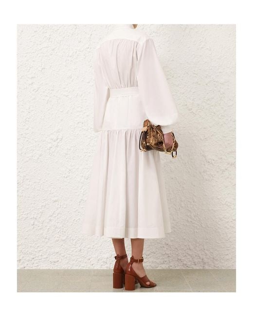 Zimmermann White Utility Midi Dress
