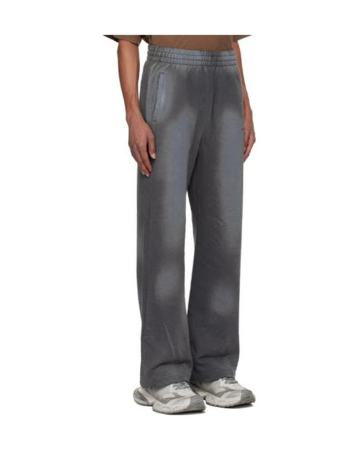 we11done Gray Elastic Waist Casual Pants for men