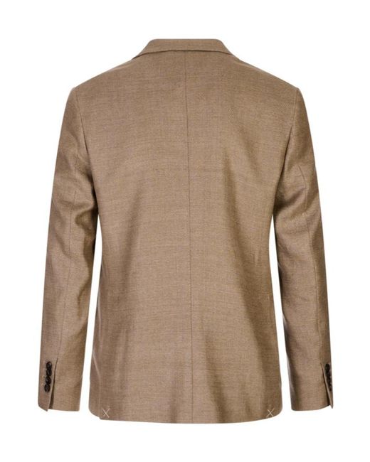 Peserico Brown Single Breasted Jacket for men