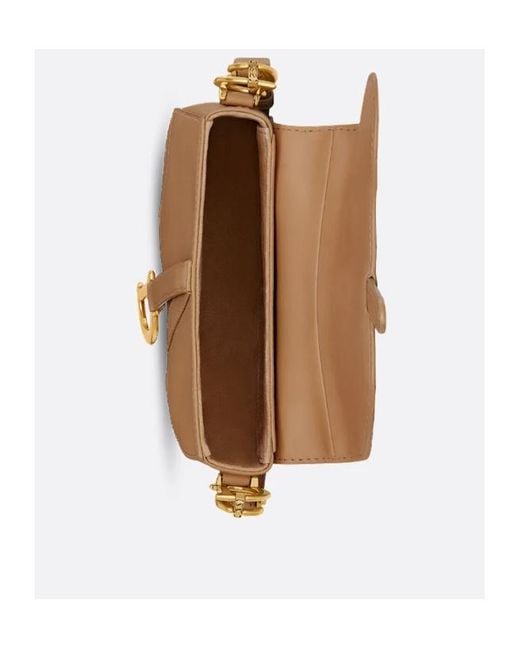 Dior White Mini Soft Saddle Bag With Strap